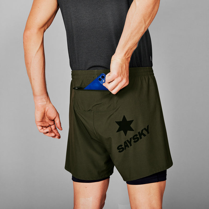 Saysky 2 in 1 Pace Shorts 5'' Vert 301 XMRSH20C301