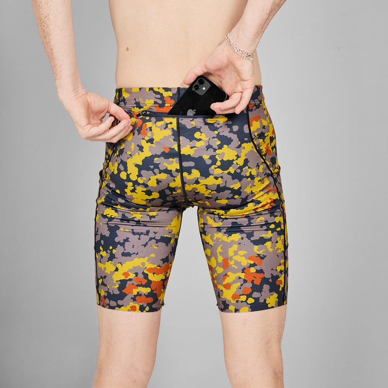 Saysky Combat+ Short Tights 9'' Jaune Camo 1019 MMRST01C1019