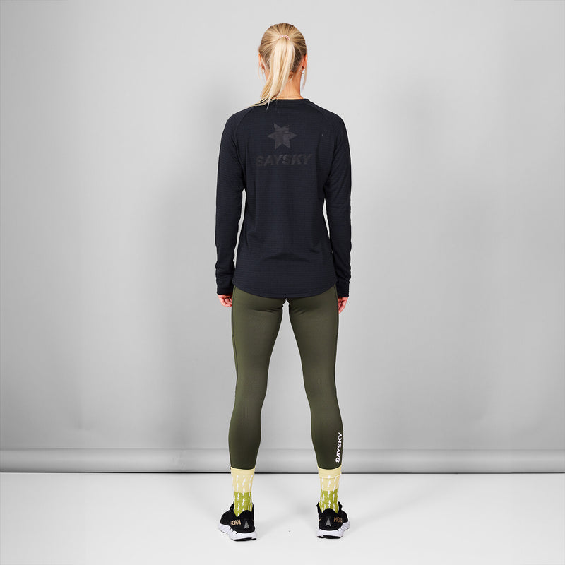 Saysky Blaze Long Sleeve Light Fleece Noir 9001 KWRFL02C9001