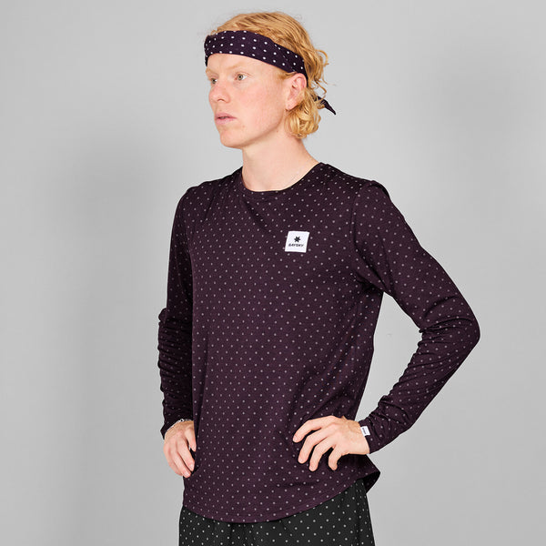 Saysky Reflective Polka Pace Long Sleeve Violet 703 MMRLS02C1022