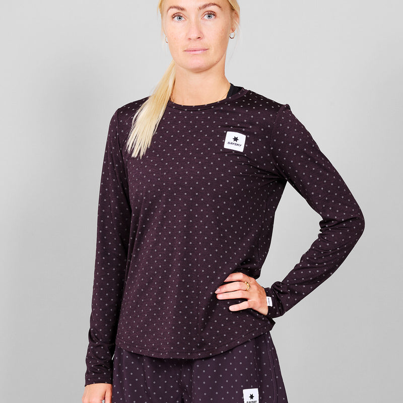 Saysky Reflective Polka Pace Long sleeve Violet 703 MWRLS01C1022