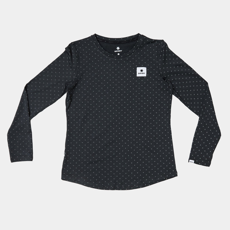 Saysky Reflective Polka Pace Long sleeve Noir Reflective Polka 1018 MWRLS01C1018