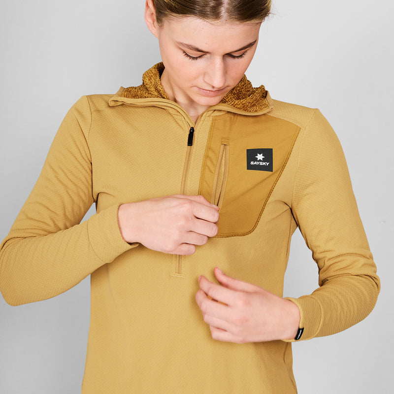 Saysky Combat Half Zip Fleece Hoodie Jaune 414 NWRHO30C414