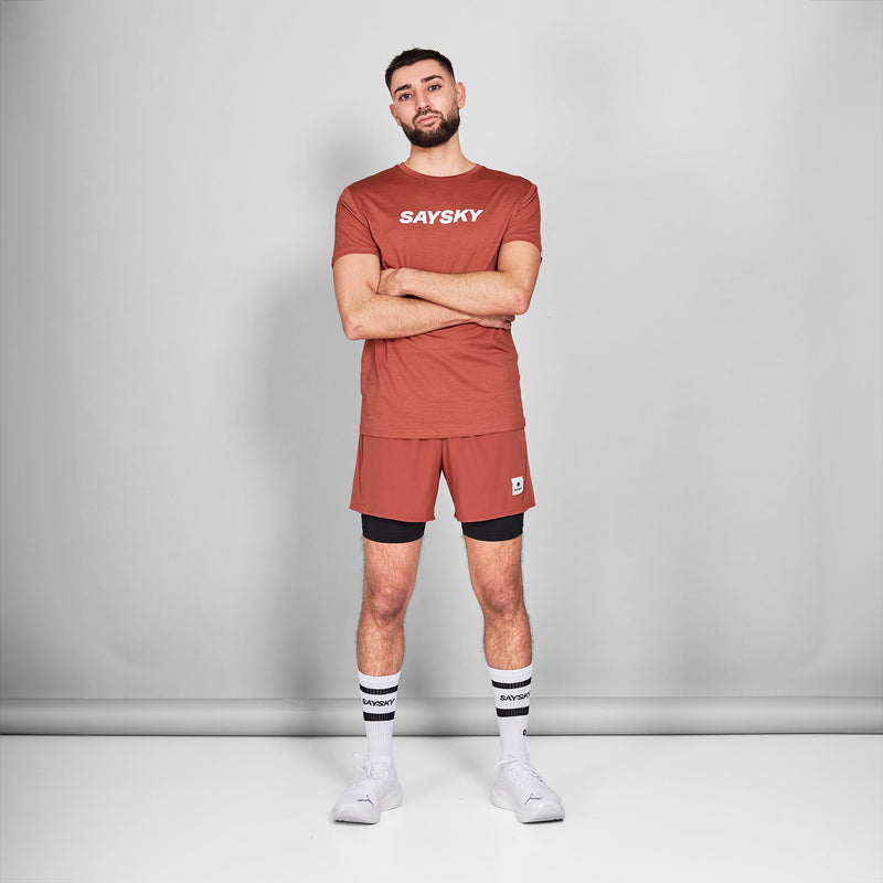 Saysky Logo Pace T-Shirt Rouge 5006 NMRSS20C5006