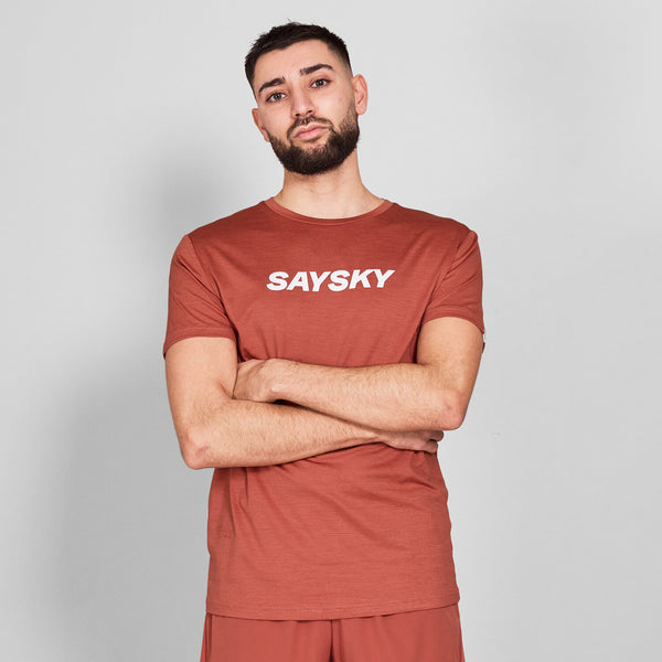 Saysky Logo Pace T-Shirt Rouge 5006 NMRSS20C5006