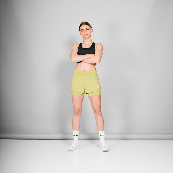 Saysky 2 in 1 Pace Shorts 3'' Vert 301 NWRSH23C312