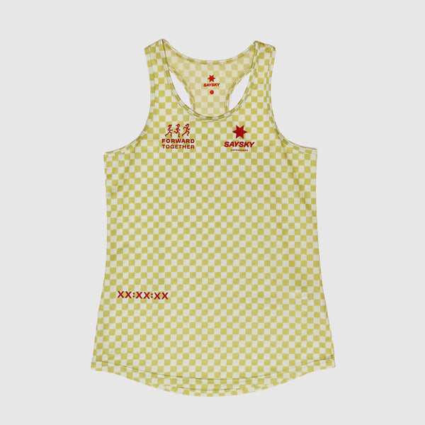 Saysky Checker Combat Singlet Vert Checker 1034 NWRSI31C1034