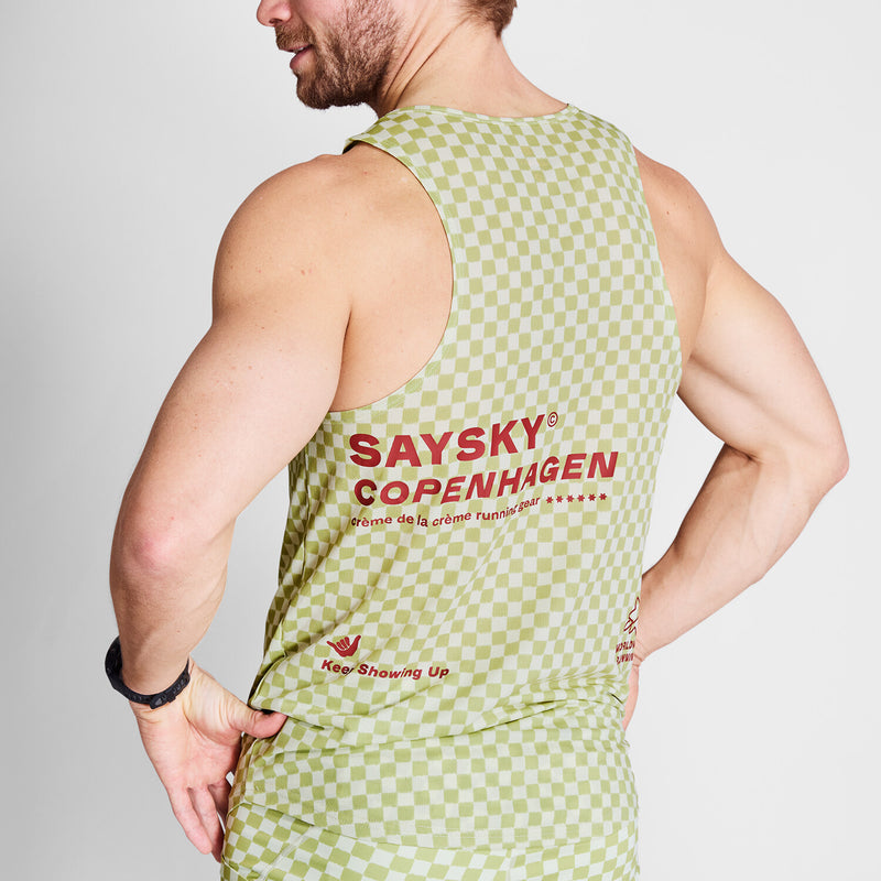 Saysky Checker Combat Singlet Vert Checker 1034 NMRSI31C1034