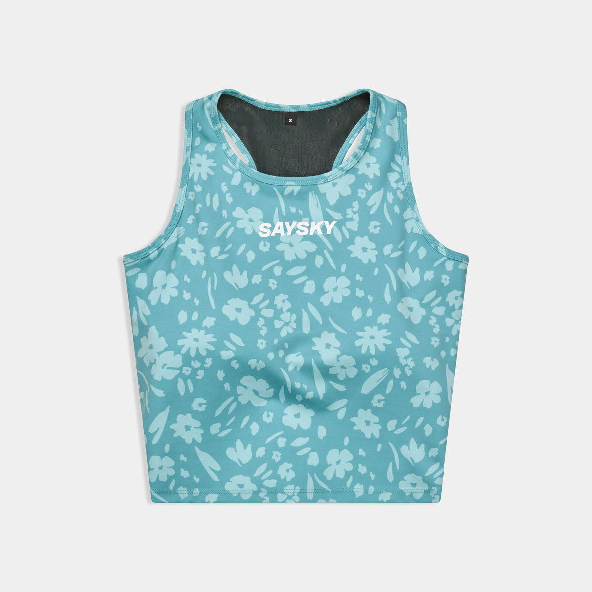 Saysky Flower Combat Crop Top Bleu Clair Flower 1066 SW30017
