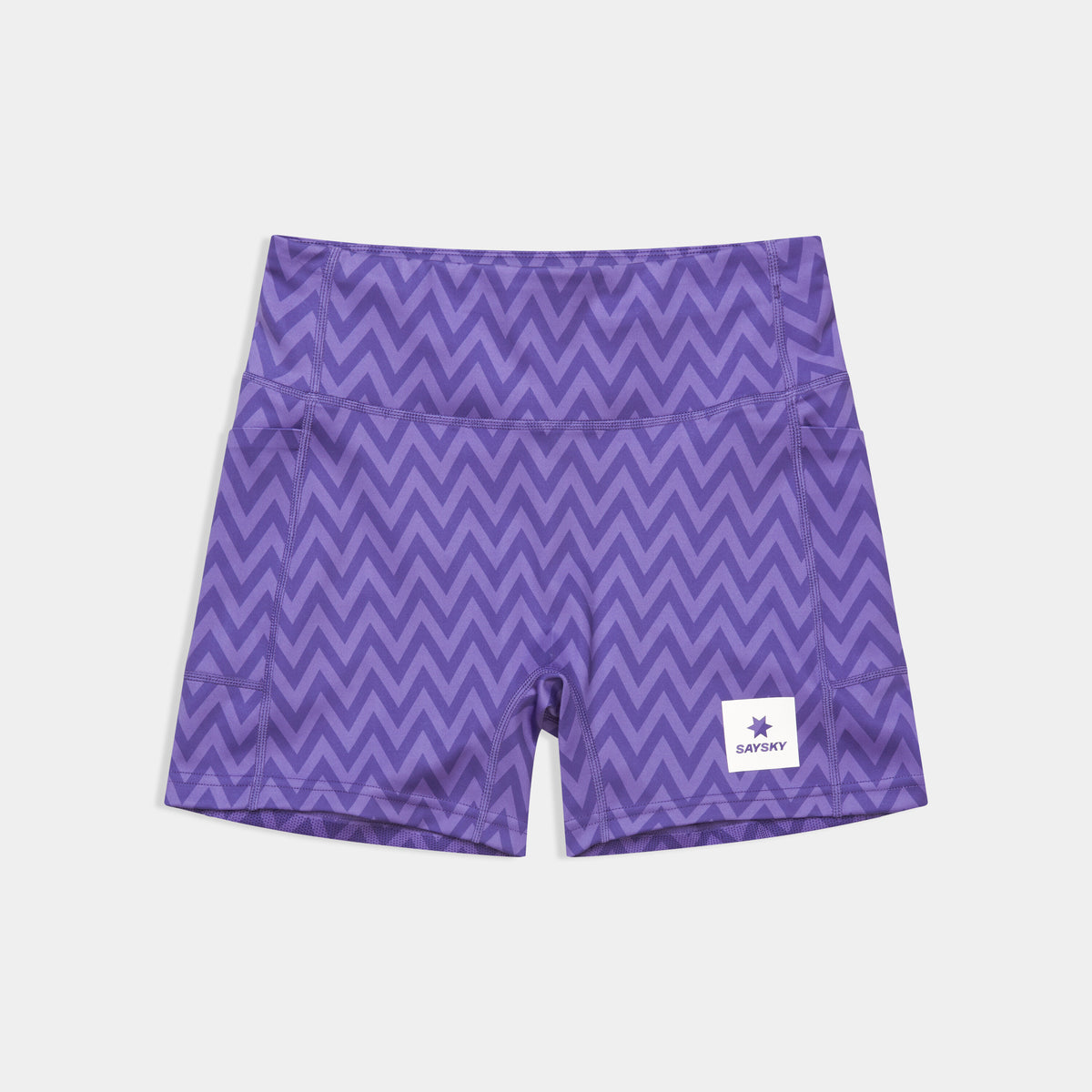 Saysky Zig Zag Combat+ Short Tights 4\" Violet Zig Zag 1061 SW55011