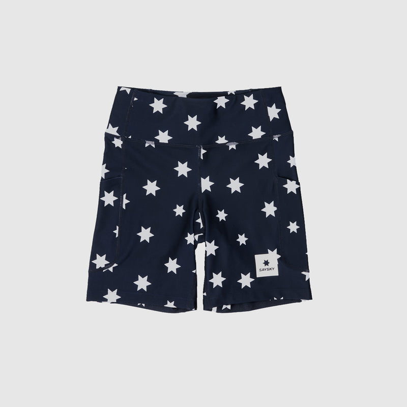 Saysky Star Combat+ Short Tights 7" Bleu/Blanc Stars 1028 NWRST30C1028