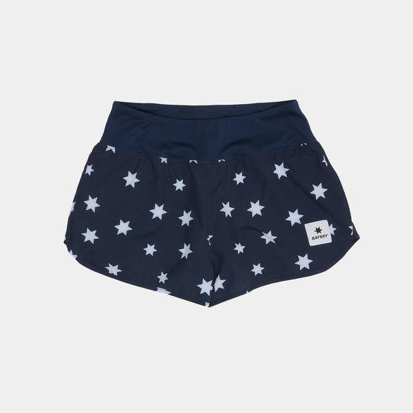 Saysky Star Pace Shorts 3" Bleu/Blanc Stars 1028 NWRSH24C1028