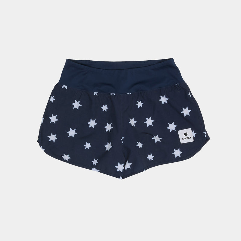 Saysky Star Pace Shorts 3" Bleu/Blanc Stars 1028 NWRSH24C1028
