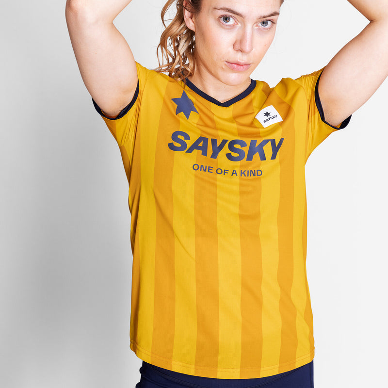 Saysky Combat T-shirt Jaune Stripes 008 NWRSS31C008