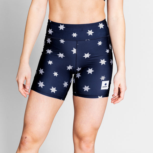 Saysky Star Combat+ Short Tights 7" Bleu/Blanc Stars 1028 NWRST30C1028