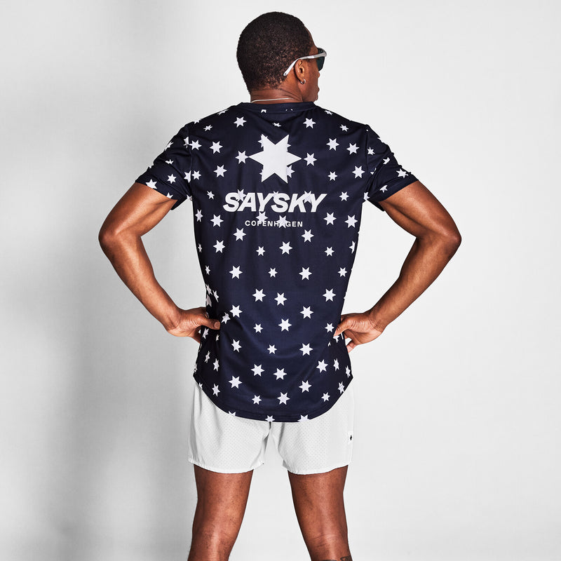 Saysky Star Combat T-Shirt Bleu/Blanc Stars 1028 NMRSS31C1028