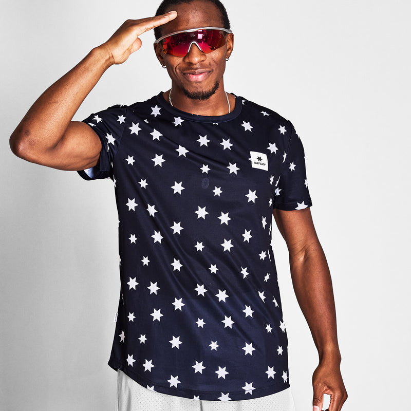 Saysky Star Combat T-Shirt Bleu/Blanc Stars 1028 NMRSS31C1028