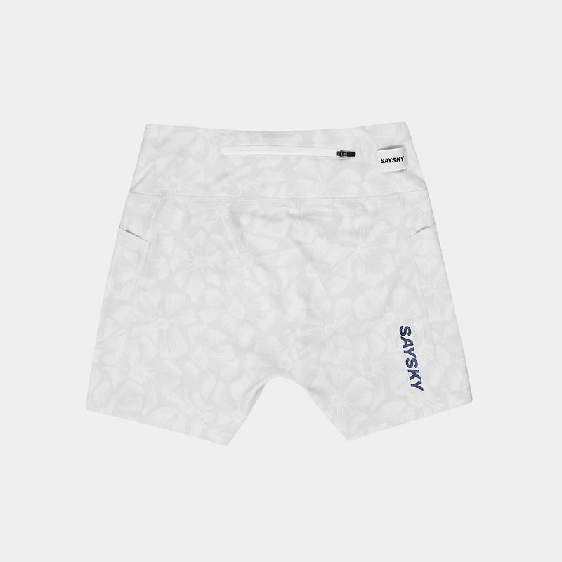 Saysky Flower Combat+ Short Tights 4" Blanc Flower 1030 NWRST31C1030