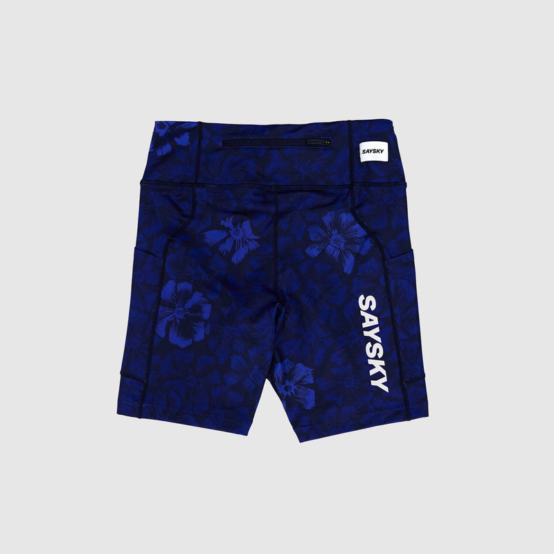 Saysky Flower Combat+ Short Tights 7" Bleu Flower 1029 NWRST30C1029