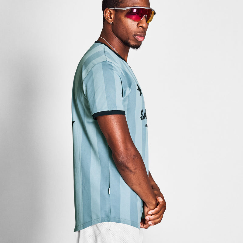 Saysky Combat T-shirt Bleu Stripes 007 NMRSS31C007