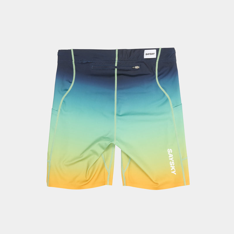 Saysky Drip Dye Combat+ Short Tights 7" Bleu/Jaune/Vert Drip Dye 1032 NMRST33C1032