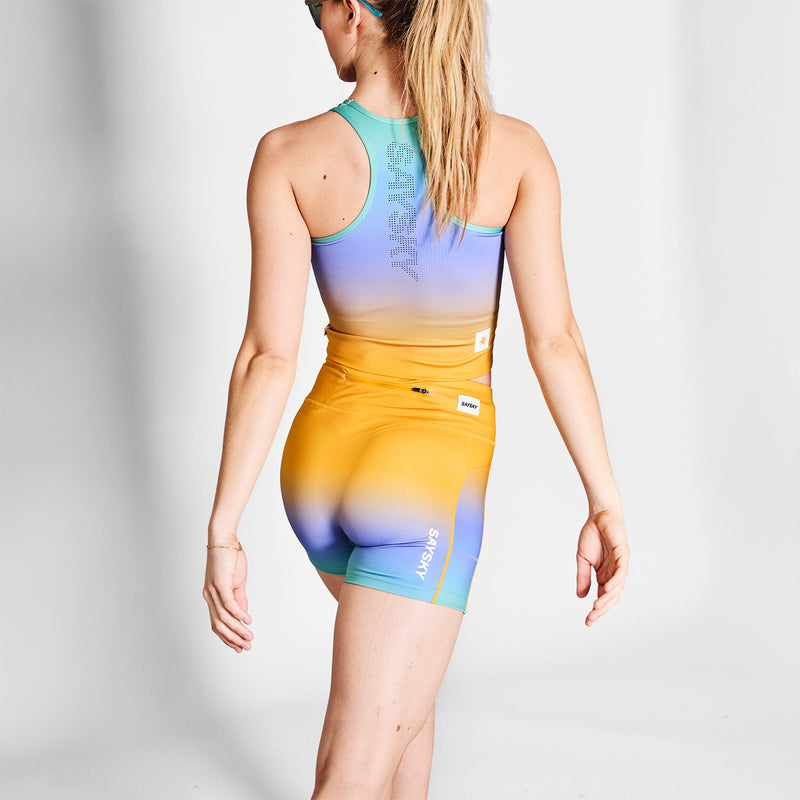 Saysky Drip Dye Combat Crop Top Violet/Vert/Jaune Drip Dye 1033 NWRSB31C1033