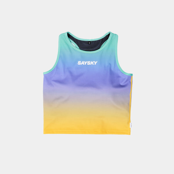 Saysky Drip Dye Combat Crop Top Violet/Vert/Jaune Drip Dye 1033 NWRSB31C1033