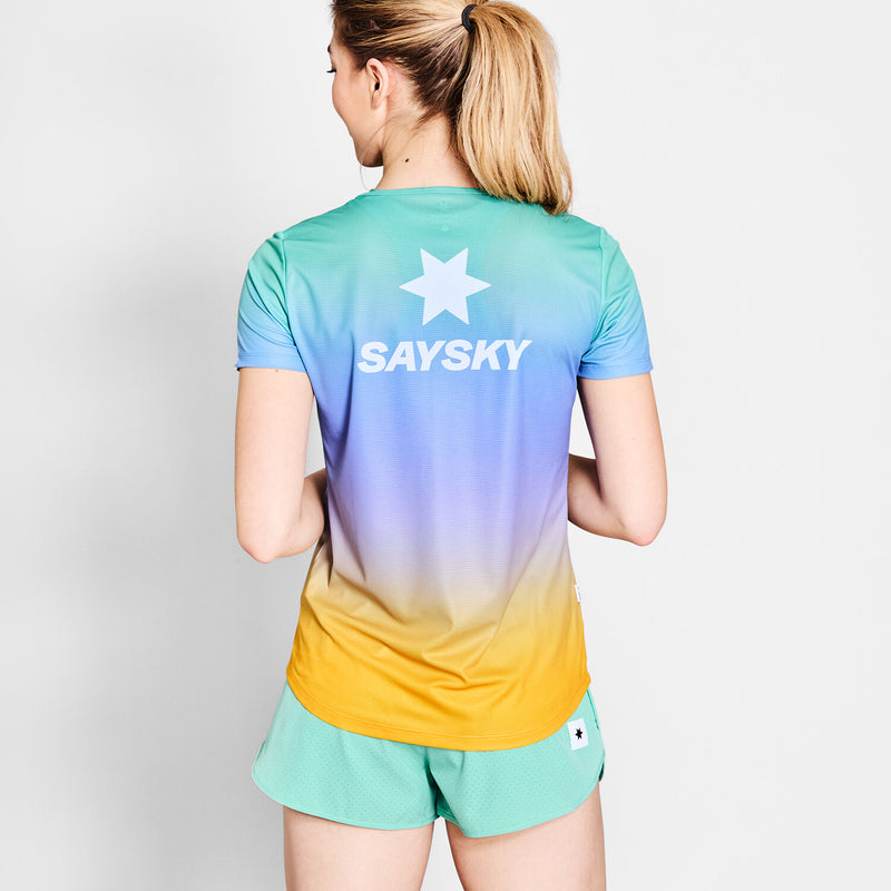 Saysky Drip Dye Flow T-Shirt Violet/Vert/Jaune Drip Dye 1033 NWRSS60C1033