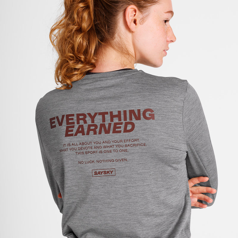 Saysky Statement Pace Long Sleeve Gris 6004 OMRLS22C6004