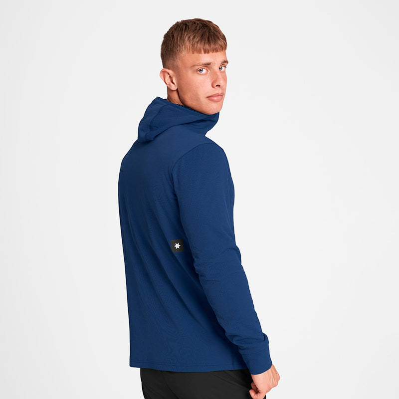 Saysky Combat Half Zip Fleece Hoodie Bleu 219 OMRHO30C219