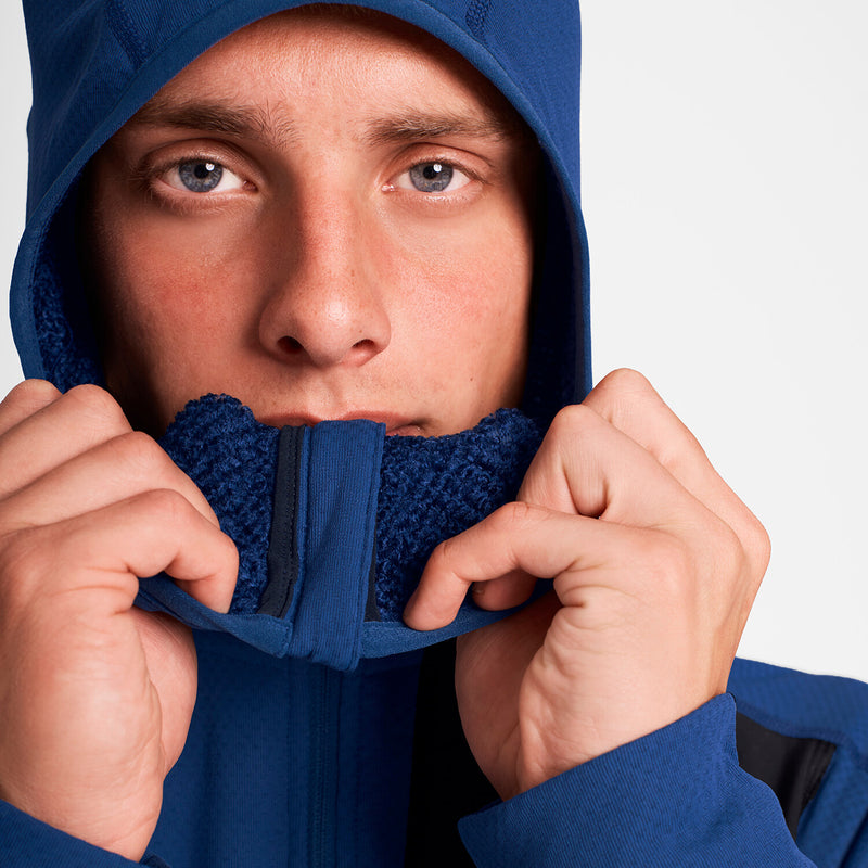 Saysky Combat Half Zip Fleece Hoodie Bleu 219 OMRHO30C219