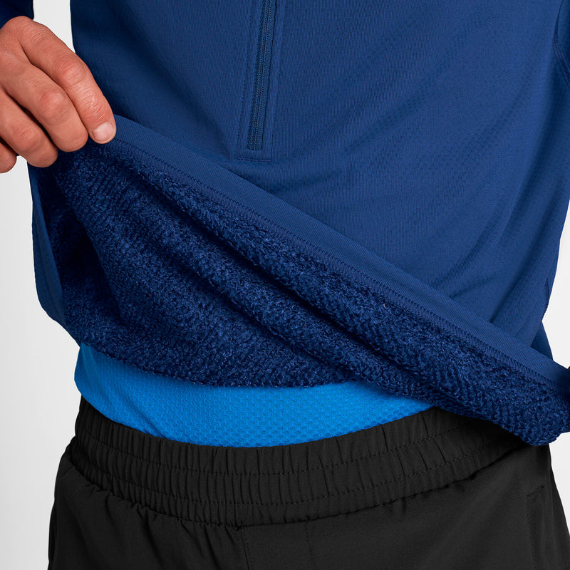 Saysky Combat Half Zip Fleece Hoodie Bleu 219 OMRHO30C219