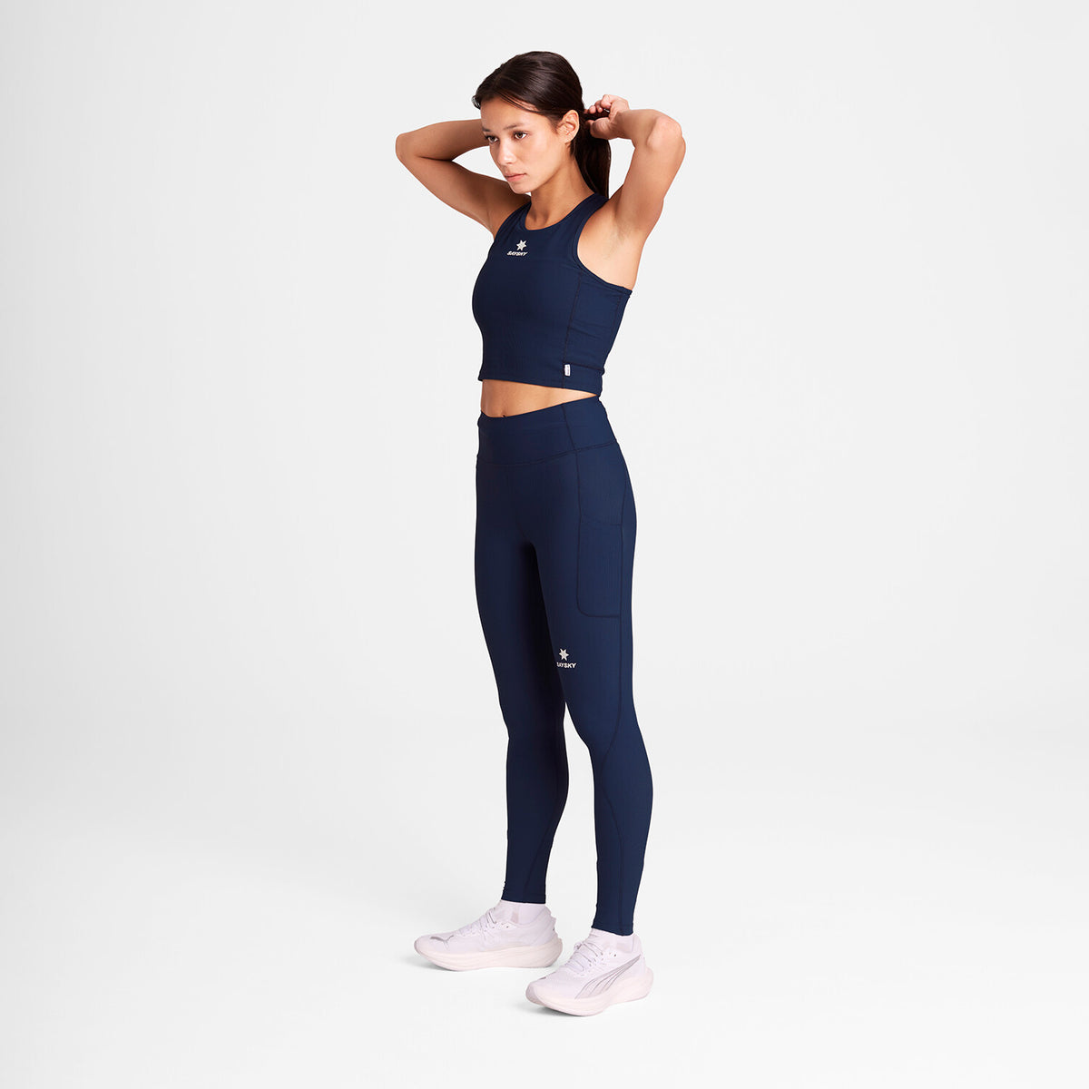 Saysky Combat Rib Crop Top Bleu 201 OWRSB32C201