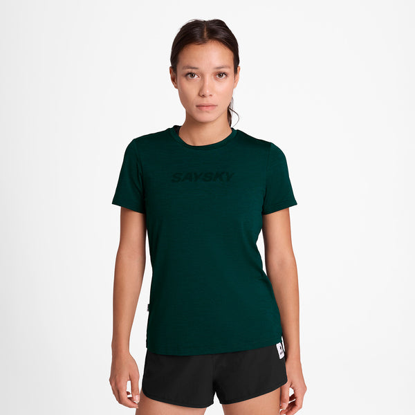 Saysky Logo Pace T-Shirt Vert 3010 OWRSS20C3010