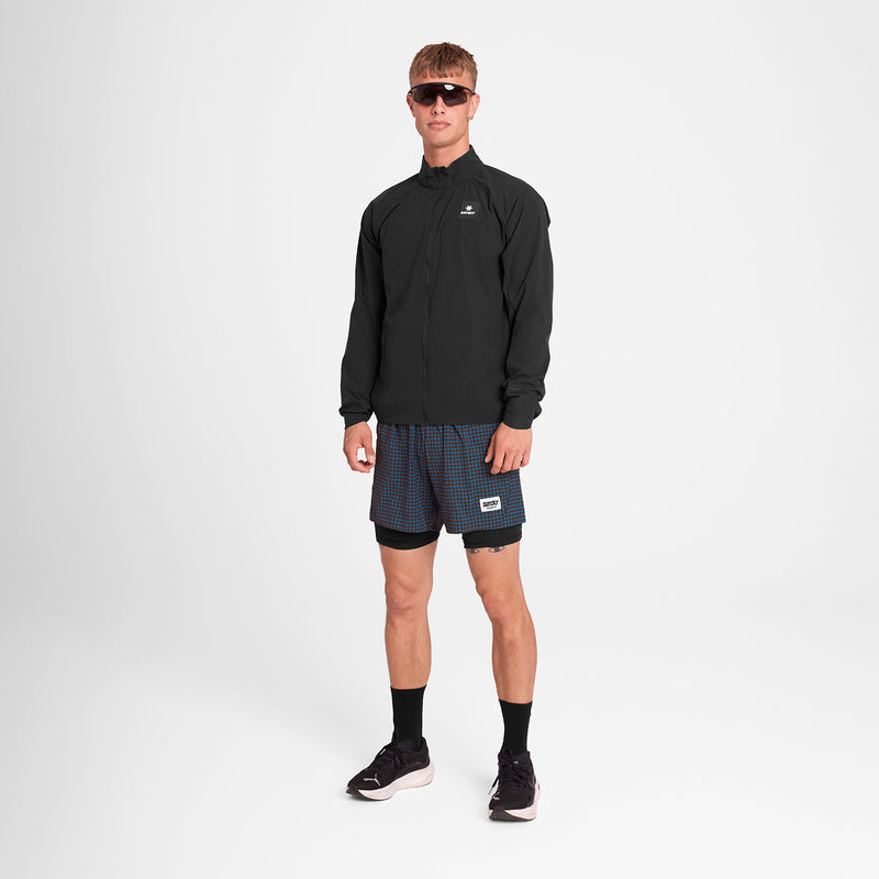 Saysky Houndstooth Pace 2 in 1  Shorts 5'' Bleu Houndstooth 1047 OMRSH20C1047