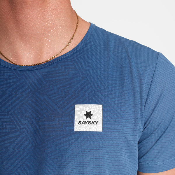 Saysky Reactive Flow T-shirt Bleu Reactive Lightning 1054 OMRSS60C1054