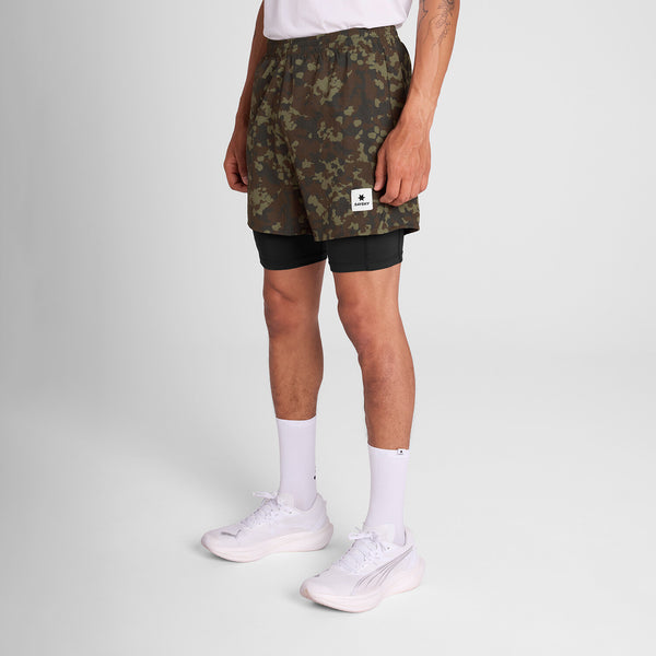 Saysky Camo Pace 2 in 1 Shorts 5'' Marron Camo 1048 OMRSH20C1048