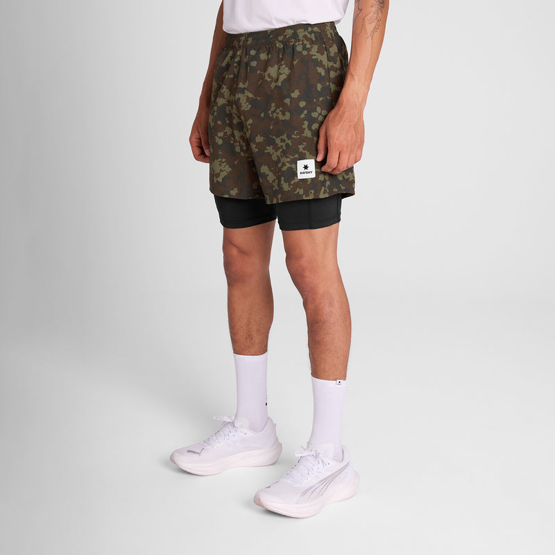 Saysky Camo Pace 2 in 1 Shorts 5'' Marron Camo 1048 OMRSH20C1048