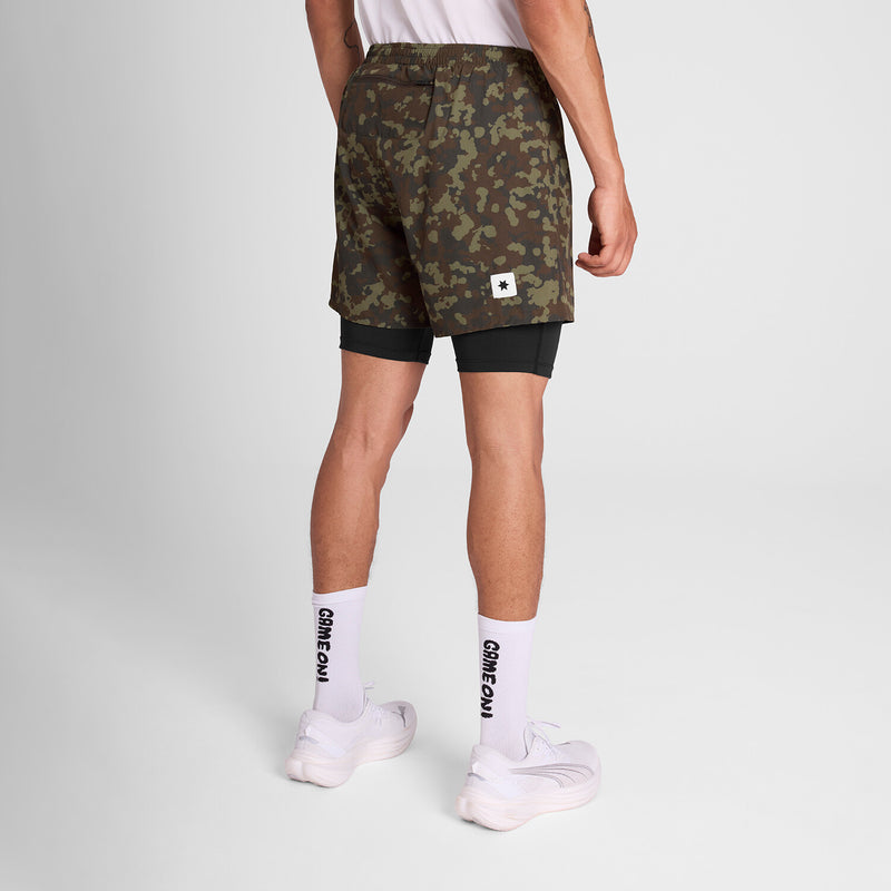 Saysky Camo Pace 2 in 1 Shorts 5'' Marron Camo 1048 OMRSH20C1048