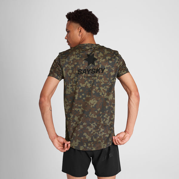 Saysky Camo Combat T-Shirt Marron Camo 1048 OMRSS31C1048