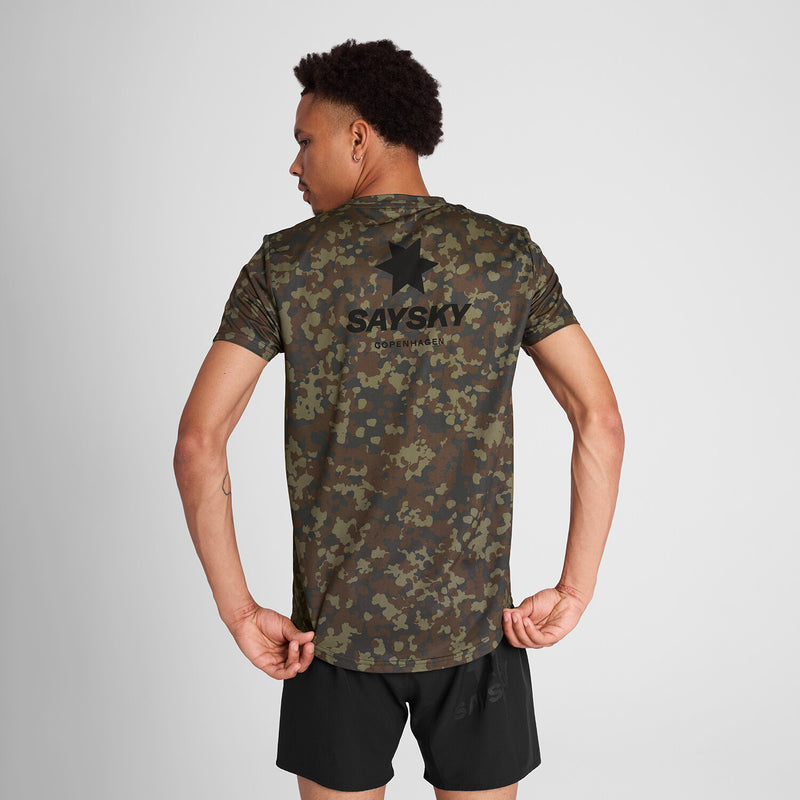 Saysky Camo Combat T-Shirt Marron Camo 1048 OMRSS31C1048