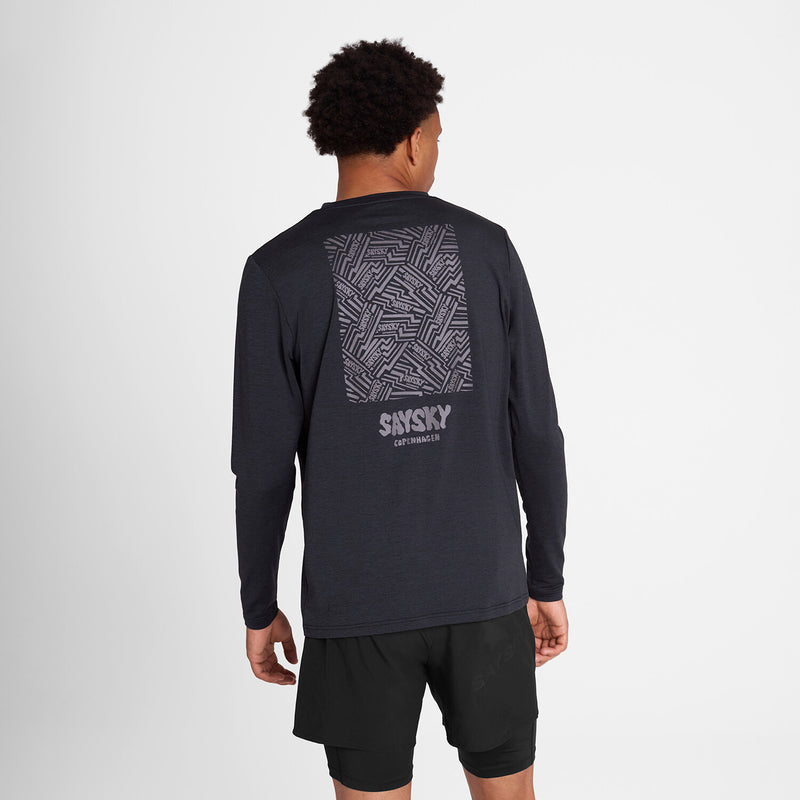 Saysky Reflective Logo Pace Long Sleeve Noir 9001 OMRLS20C9001