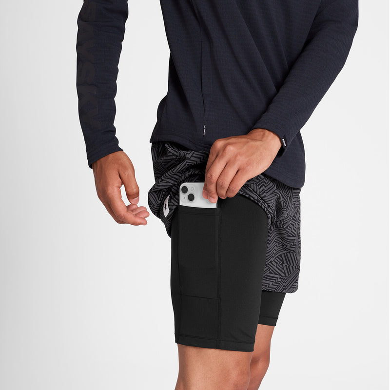 Saysky Reflective Pace 2 in 1 Shorts 5'' Noir Reflective Lightning 1050 OMRSH20C1050