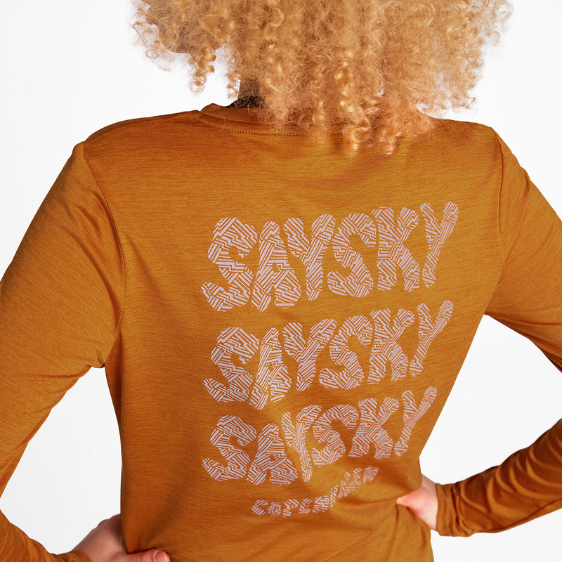Saysky Reflective Logo Pace Long Sleeve Orange 4008 OWRLS20C4008