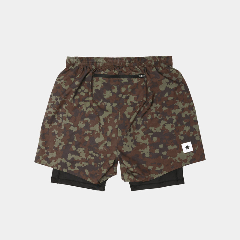 Saysky Camo Pace 2 in 1 Shorts 5'' Marron Camo 1048 OMRSH20C1048