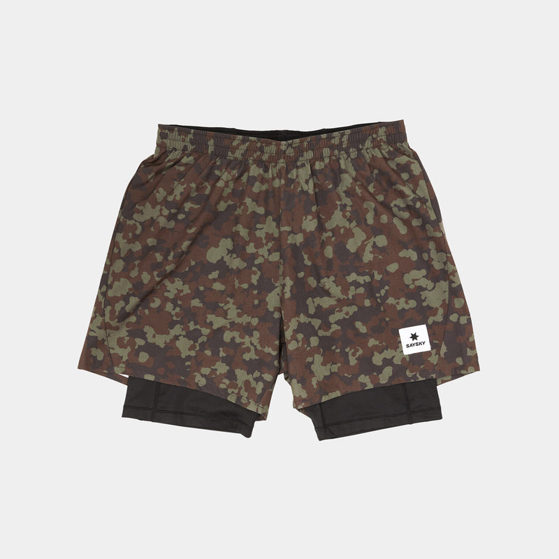 Saysky Camo Pace 2 in 1 Shorts 5'' Marron Camo 1048 OMRSH20C1048