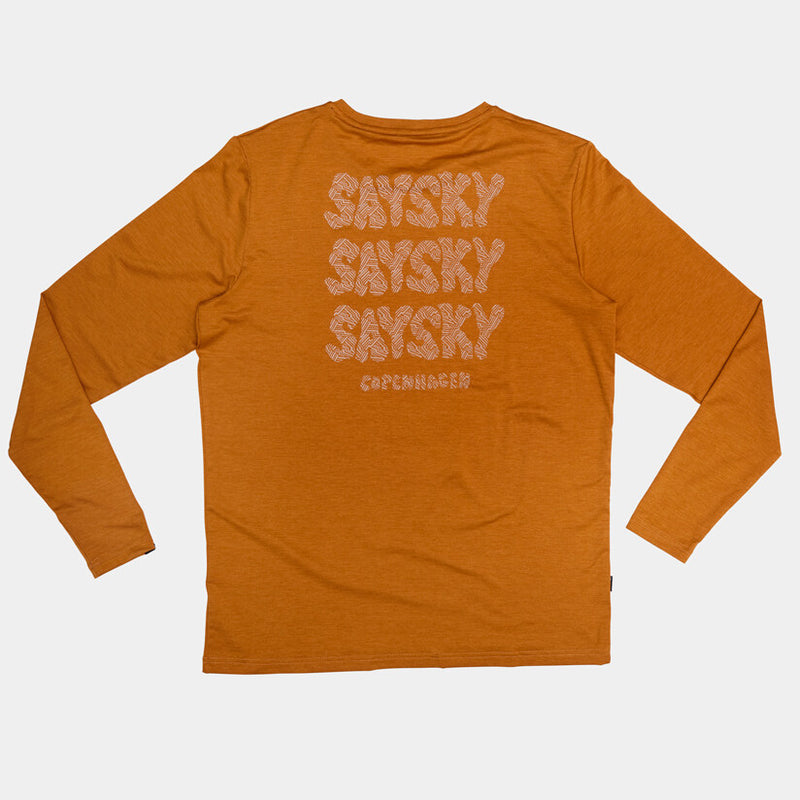 Saysky Reflective Logo Pace Long Sleeve Orange 4008 OMRLS20C4008