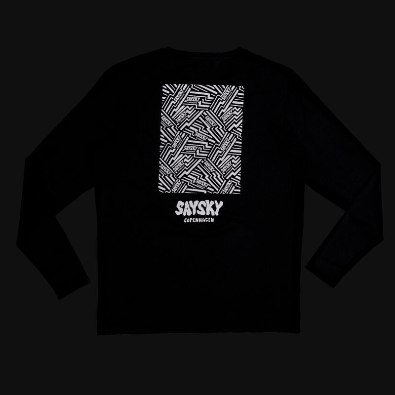 Saysky Reflective Logo Pace Long Sleeve Noir 9001 OMRLS20C9001