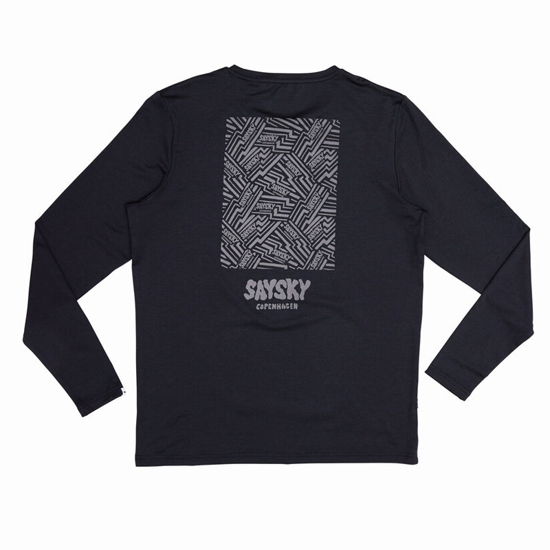 Saysky Reflective Logo Pace Long Sleeve Noir 9001 OMRLS20C9001