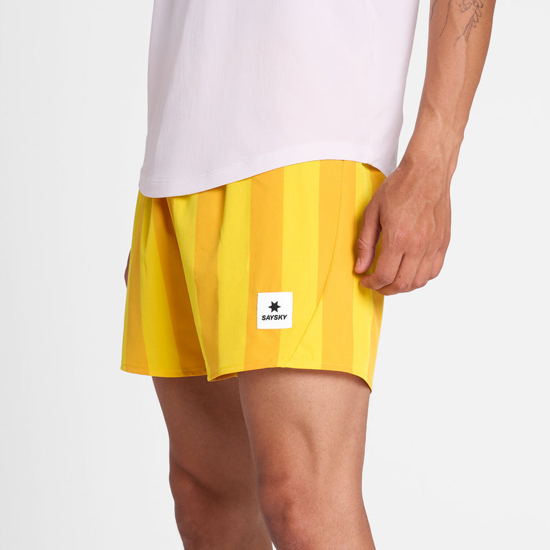 Saysky Pace Shorts 5'' Jaune Stripes 008 NMRSH21C008